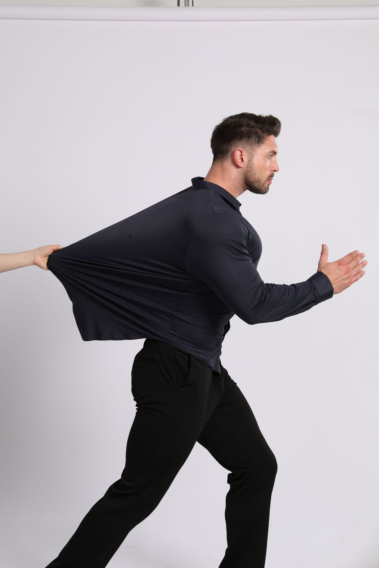 Ice-cool Silky-smooth Wrinkle-resistant Large-size Shirt