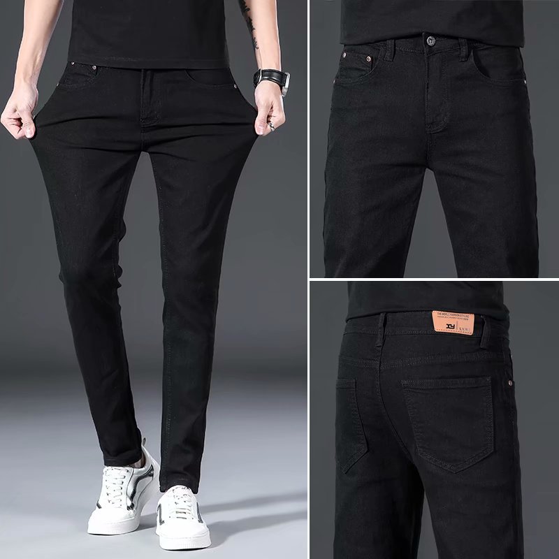 Mens Stretchy Slim-Fit Ankle-Fit Pants