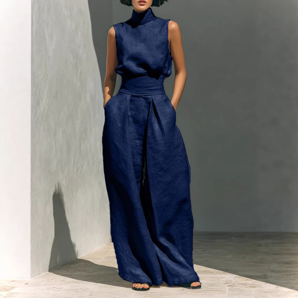 Cotton-Linen Sleeveless Set