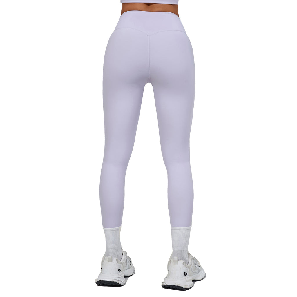 European And American-style High-waisted Yoga Pants With Invisible Pleats