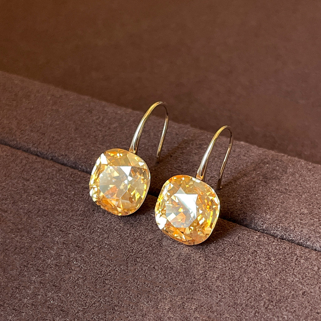 Geometric Cubic Zirconia Ear Hooks
