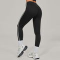 European And American-style High-waisted Yoga Pants With Invisible Pleats
