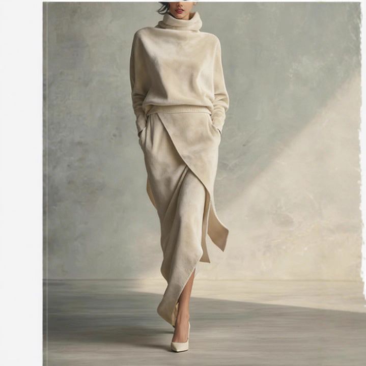 Elegant Suede Dress Women