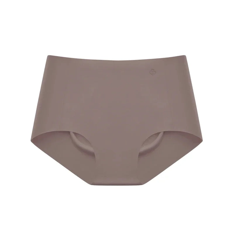 SUJIIN Women's Panties Seamless Underwear Invisibles Briefs Mid Waist 5A Antibacterial Breathable Moisture Wicking Underpants