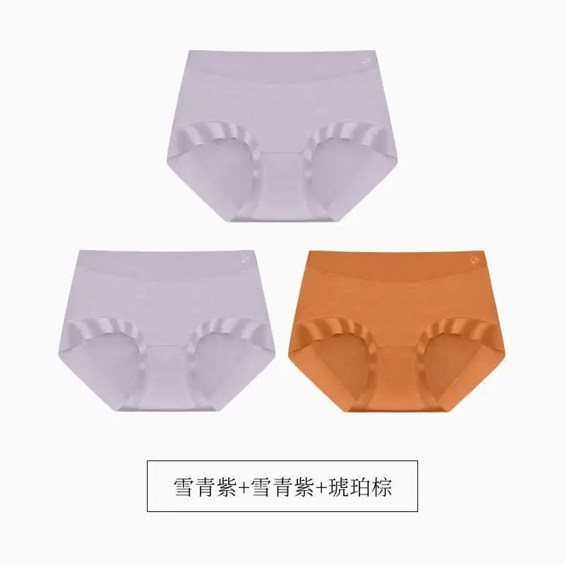 SUJIIN 3Pcs/Lot Panties for Women Seamless Comfortable Briefs Breathable 5A Antibacterial Intimate Stretch Female Underwear N166