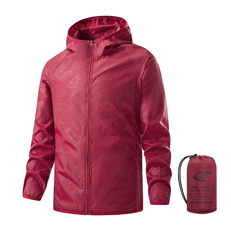 LNGXO Unisex Hiking Jacket Men Women Waterproof Quick Dry Camping Windbreaker Outdoor Trekking Fishing Rain Coat Anti UV Clothes