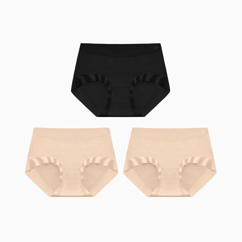 SUJIIN 3Pcs/Lot Panties for Women Seamless Comfortable Briefs Breathable 5A Antibacterial Intimate Stretch Female Underwear N166