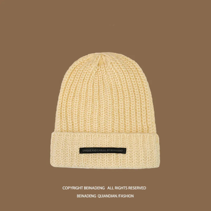 Fashionable Men's Autumn And Winter Knitted Hats Large Size Warm Cold Beanie Hat Loose Big Head Ware Knitting Hat For Men