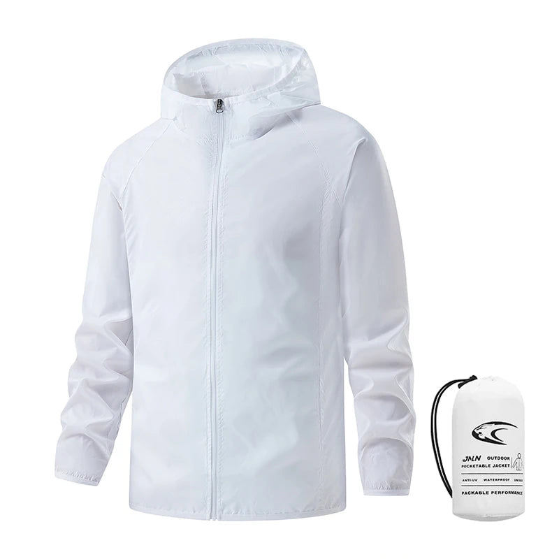 LNGXO Unisex Hiking Jacket Men Women Waterproof Quick Dry Camping Windbreaker Outdoor Trekking Fishing Rain Coat Anti UV Clothes