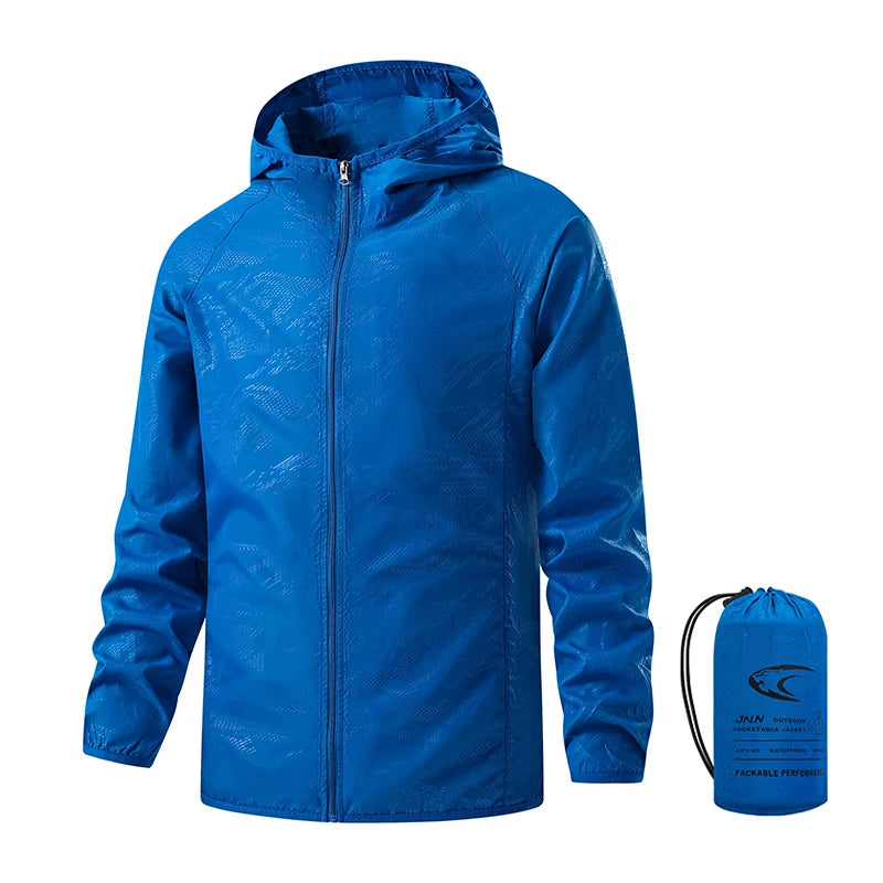 LNGXO Unisex Hiking Jacket Men Women Waterproof Quick Dry Camping Windbreaker Outdoor Trekking Fishing Rain Coat Anti UV Clothes