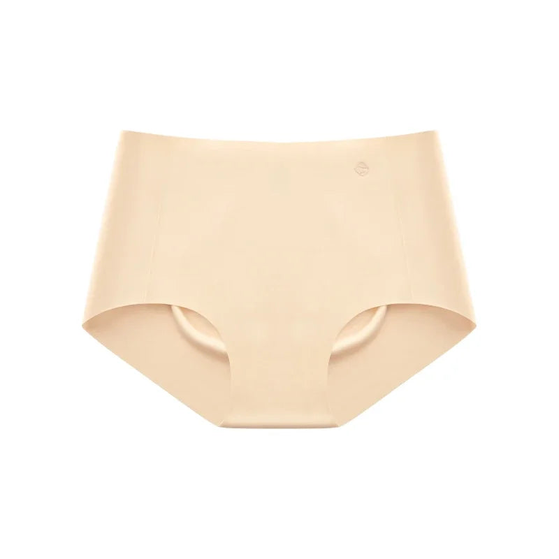 SUJIIN Women's Panties Seamless Underwear Invisibles Briefs Mid Waist 5A Antibacterial Breathable Moisture Wicking Underpants