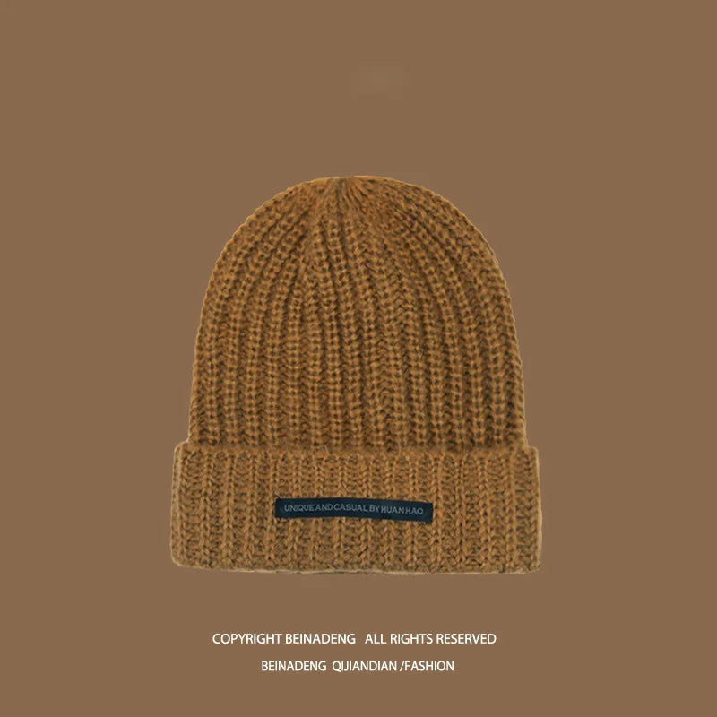 Fashionable Men's Autumn And Winter Knitted Hats Large Size Warm Cold Beanie Hat Loose Big Head Ware Knitting Hat For Men
