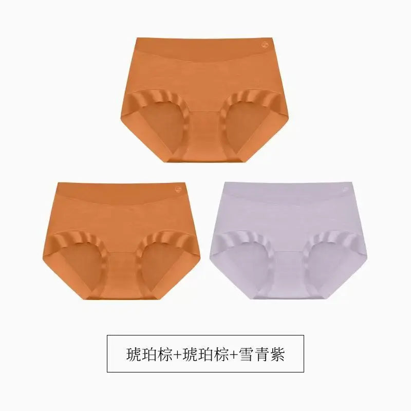 SUJIIN 3Pcs/Lot Panties for Women Seamless Comfortable Briefs Breathable 5A Antibacterial Intimate Stretch Female Underwear N166