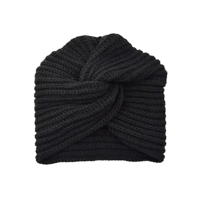 Women's Knitted Turban Hat Bohemia Cashmere Cross Wrap Head Lndian Wool Bonnet Turbante Cap
