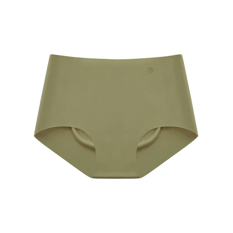 SUJIIN Women's Panties Seamless Underwear Invisibles Briefs Mid Waist 5A Antibacterial Breathable Moisture Wicking Underpants