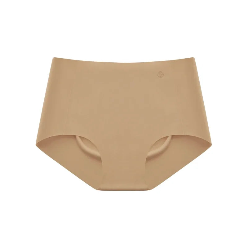 SUJIIN Women's Panties Seamless Underwear Invisibles Briefs Mid Waist 5A Antibacterial Breathable Moisture Wicking Underpants