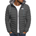 model casual outdoor warm winter insulated men's warm zipper streetwear business travel slim-fit stylish hooded jacket